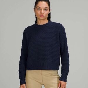 Lululemon Texture Play Crew Sweater Night Sea - Size 4